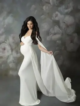 Naujas Šifono Motinystės Nėštumo Suknelė Fotografijos Rekvizitai Seksualus Maxi Motinystės Suknelė Ilgai Nėščia Suknelės Foto Fotografavimo Moterims
