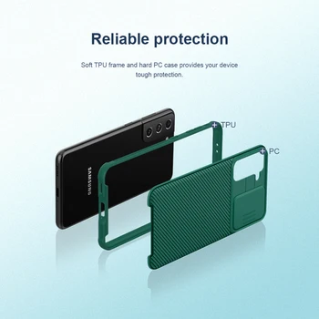 10vnt/daug Didmeninės Nillkin CamShield Pro Case For Samsung Galaxy S21 atveju dangteliu kameros apsaugos atveju