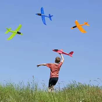 Putų Ranka Mesti Lėktuvų žaislas, ne didesnis kaip 36 cm 48cm Skrydžio Režimas Sklandytuvas Inercijos Lėktuvų Modelis,Orlaivių, Lėktuvų Vaikams Lauko Sportas