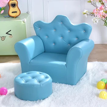 Darželio derinys vaikų sofa-lova, kėdės korėjos odos meno mielas kūdikis karūna mergaitė princesė maža sofa WF606326