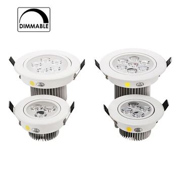 2vnt LED Downlight Pritemdomi 9W 12W 15W 21W elementus White shell žiburiai namų Vonios kambarį virtuvės apšvietimas