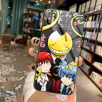 YJZFDYRM Nužudymo Klasėje Anime Coque Telefono dėklas Grūdintas Stiklas iPhone 11 Pro XR XS MAX 8 X 7 6S 6 Plus SE 2020 atveju