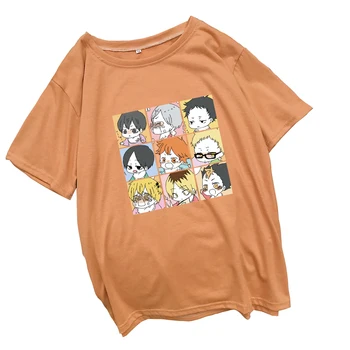 Vasarą Moteris Tshirts Atsitiktinis Harajuku Kawaii Haikyuu!! Anime T Marškinėliai Moterims Prarasti Draugus Korėjos Stiliaus Animaciją Spausdinti Viršūnes Drabužiai