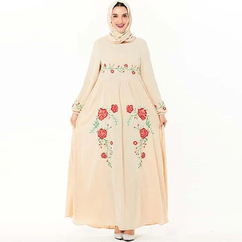 Naujas Musulmonų Suknelė Islamo Turkijos Mados Plius Dydis Moterų Artimųjų Rytų Arabijos Išsiuvinėti Atsitiktinis Suknelė Dubajus Maroko Kimono