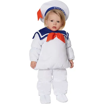 Vaikai Ghost Busters Likti Puft Marhmallow Cosplay Kostiumų Kūdikių Dvasios Sailor Helovinas Įdomus Kostiumas 3 VNT Rinkinys