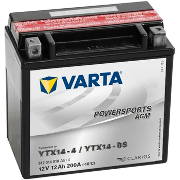 Battery moto 12V 12ah YTX14-4 / YTX14-BS VARTA 51010 VAS