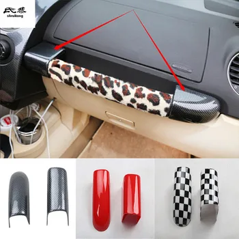 2vnt/daug Automobilių lipdukas anglies pluošto ABS Keleivio pusėje Prietaisų skydelis rankenėlės apdaila padengti 2003-2012 Volkswagen VW Beetle