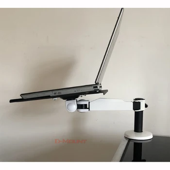 TK501-LP60 pilno judesio pasukti apkabos bazės plieno vieno nešiojamojo kompiuterio dėklas laikiklis kompiuterio stovas dvigubas rankos palaiko full motion