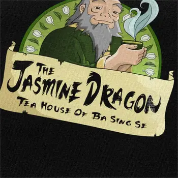 Juokinga Jazminų Dragon Arbatos Namai Marškinėliai Vyrams Medvilnės Nauja Avatar The Last Airbender T-Shirt Humoru, O Kaklo Anime Tee Viršų