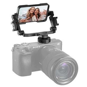 Ulanzi PT-14 Kamera Periskopas Flip-Veidrodis Ekrano Vlog Selfie Laikiklis Universalus Smartphone DSLR Veiksmų Fotoaparato Priedai