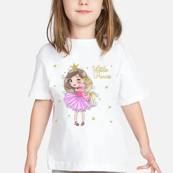 T-marškinėliai mergaitėms Baleto šokėjas rožinė meilė spausdinti marškinėlius merginos kawaii vaikams drabužių gimtadienio dovana viršūnes mergaitėms harajuku marškinėliai