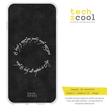 FunnyTech®Stand case for Samsung Galaxy Note 10 Silikono Lite l Viešpats žiedo dizainą 1 paprasto juodo fono