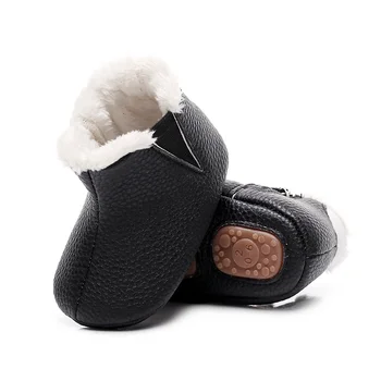 Kulkšnies kūdikio Batai baby girl batai, žieminiai Batai Neperšlampami Plius Kailio Aksomo Šiltas Bateliai Baby Sniego batai Žieminiai Batai Vaikams 
