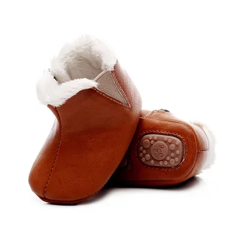 Kulkšnies kūdikio Batai baby girl batai, žieminiai Batai Neperšlampami Plius Kailio Aksomo Šiltas Bateliai Baby Sniego batai Žieminiai Batai Vaikams 