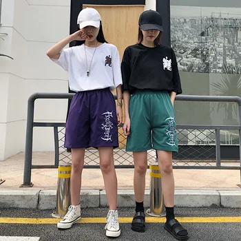 Korėjos Harajuku Vasaros Moterų Šortai Aukštos Juosmens Atsitiktinis Moterų Šortai Veikia Šortai Hip-Hop Šortai
