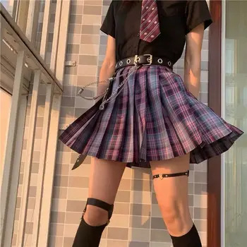 Nauja Japonų Preppy Stiliaus Mokyklos Sijonai Studentų Mielas Klostuotas Sijonas Moteris Žaidimų Mergina JK Uniformos Sijonas Mujer