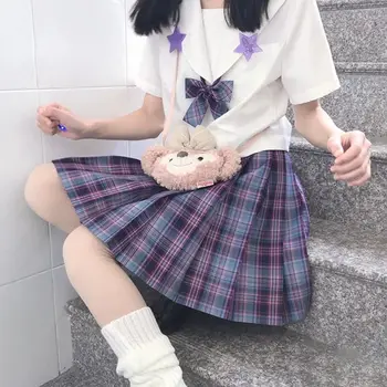 Nauja Japonų Preppy Stiliaus Mokyklos Sijonai Studentų Mielas Klostuotas Sijonas Moteris Žaidimų Mergina JK Uniformos Sijonas Mujer