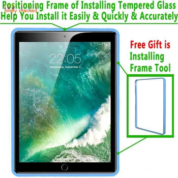 Dėl 2017 2018 Naujas Apple iPad 9.7 colių Tablet Modelį A1822 A1823 Screen Protector 9H Grūdintas Stiklas, Apsauginė Odos Saugi pakuotė