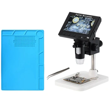 1000X USB Skaitmeninis Elektroninis Mikroskopas 4.3 colio LCD Ekranas VGA Mikroskopas su 8 LED už PCB Plokštės Remontas