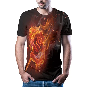 2020 metų vasaros vyrų spalvinga cool mados trumpomis rankovėmis T-shirt 3D atspausdintas atsitiktinis marškinėliai
