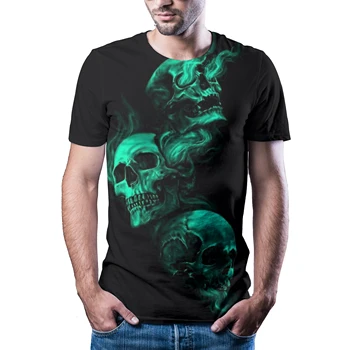 2020 metų vasaros vyrų spalvinga cool mados trumpomis rankovėmis T-shirt 3D atspausdintas atsitiktinis marškinėliai