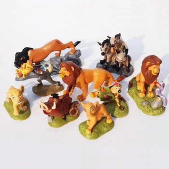 Disney 9pcs 5~9cm Animacinių filmų Mielas Liūtas Karalius Modelis Žaislai PVC Veiksmų Skaičiai Anime Duomenys Lėlių, Žaislų, Vaikiškų