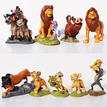 Disney 9pcs 5~9cm Animacinių filmų Mielas Liūtas Karalius Modelis Žaislai PVC Veiksmų Skaičiai Anime Duomenys Lėlių, Žaislų, Vaikiškų