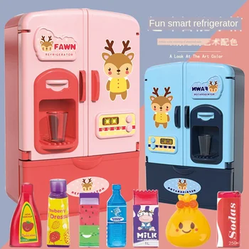 Dėlionės Modeliavimas Įdomus Smart Šaldytuvas Žaislus, Namų apyvokos Prietaisus Vaikų Žaisti Namus, Turtingas Priedai Tėvų-vaikų Nustatyti Vaikų Žaislas