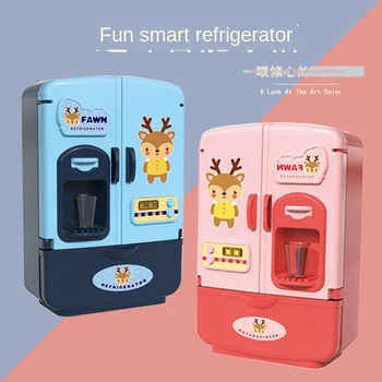 Dėlionės Modeliavimas Įdomus Smart Šaldytuvas Žaislus, Namų apyvokos Prietaisus Vaikų Žaisti Namus, Turtingas Priedai Tėvų-vaikų Nustatyti Vaikų Žaislas
