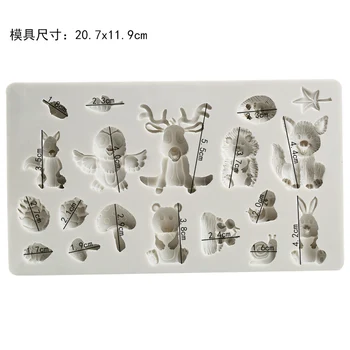 Yueyue Sugarcraft Gyvūnų Silikono formos minkštas pelėsių tortas dekoravimo priemonės šokolado pelėsių