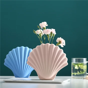 Europos Kūrybos baltos keramikos gėlių vaza stalo vaza apdaila, vazos, namų vestuvių dekoravimas modernus korpuso formos vaza