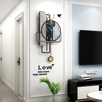 Dirbtinę Marmuro Swingable Didelės Žiūrėti Modernaus Dizaino Sieninis Laikrodis Kambarį Namo Apdailos, Dekoro Kambaryje 2020 Dekoratyvinis Žiūrėti
