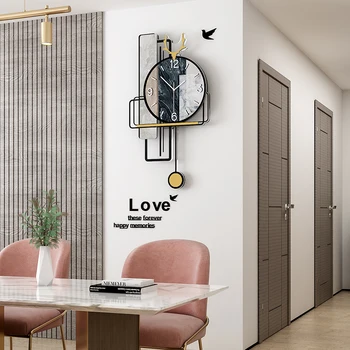 Dirbtinę Marmuro Swingable Didelės Žiūrėti Modernaus Dizaino Sieninis Laikrodis Kambarį Namo Apdailos, Dekoro Kambaryje 2020 Dekoratyvinis Žiūrėti