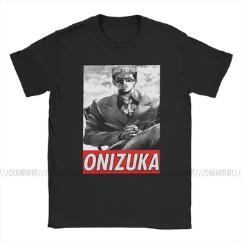 Vyrai Onizuka Gangsta Marškinėliai Didis Mokytojas Onizuka GTO Japonijoje Manga Drabužių Derliaus Trumpas Rankovės Marškinėliai, Plius Dydžio Marškinėlius