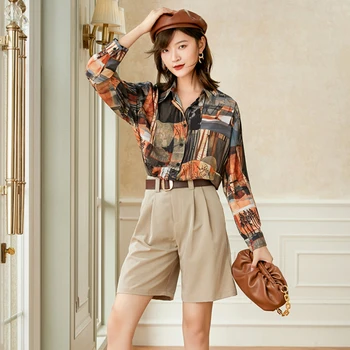Derliaus Streetwear Marškinėliai Moterims 2021 M. Pavasarį Ilgomis Rankovėmis Mygtuką Iki Marškinėliai, Ponios Viršų Atsitiktinis Dizaino Palaidinė Mados Korėjos Drabužių