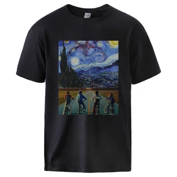 Van Gogho Svetimas Dalykų TV Šou Žmogus Vasaros Top marškinėliai 2020 Vyrų Mados Medvilnės, Sportinės aprangos Tee Atsitiktinis Treniruotės marškinėliai