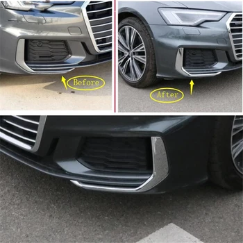 Audi A6 C8 2019 2020 ABS Priekiniai Rūko Žibintai Lempa Vokų Antakių Juostelės Liejimo Garnyras Padengti Apdailos Gabalas 2