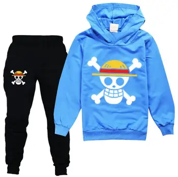 Kawaii Karšto Japonų Anime One Piece Hoodies vaikai Harajuku Juokingas Animacinių filmų Luffy Zoro Grafinis Bliuzono Hip-Hop Viršūnes Palaidinės Mal