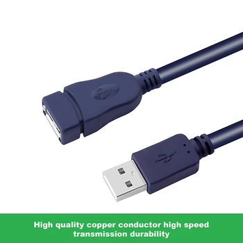 USB prailginimo Kabelis Didelio Greičio USB 2.0 Laidas Vyrų ir Moterų Mėlyna 1,5 m 3m 5m 10m Duomenų USB 2.0 Extender Laido ilgintuvą