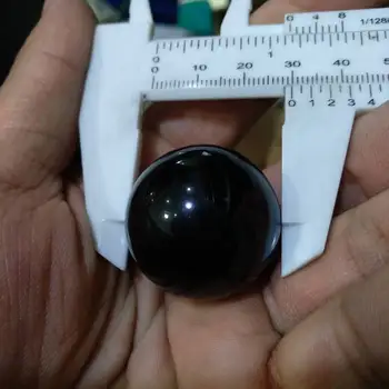 3cm Juodasis OBSIDIANAS Srityje - Gamtos Obsidianas Krištolo Rutulį 4pcs