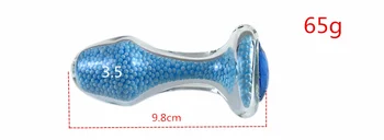 2020New Tuščiaviduris Burbulas Stiklo Traukti Karoliukai Analinis Kaištis Kristalų Analinis Dilator Butt Plug Analinis Dildo G Spot Erotinis Stimuliatorius Analinio Sekso Žaislas