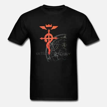 2020 Naujausias Laiškas Spausdinti Fullmetal Alchemist Vyrų Didelis Logotipas Marškinėlius (XL) Gangan NAUJAS! Marškinėlius Atsitiktinis Žmogus Tees