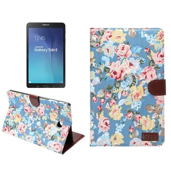 Case For Samsung Galaxy Tab E 9.6 colių T560 SM-T560 Turėtojas Apsaugos Tablet Atveju Lankstymo Apversti Piniginė PU Stovo Dangtelis+rašiklis
