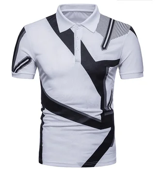 ZOGAA vyrų polo marškinėliai su trumpomis rankovėmis vyrams laisvalaikio rūbai geometrinių dizaino Streetwear Atsitiktinis Mados Vyrų viršūnės, plius dydis S-3XL