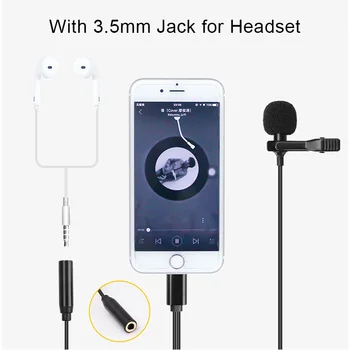 Mini Nešiojamas Clip-on Atvartas Mikrofonas Skirtas iPhone 11 12 pro max 