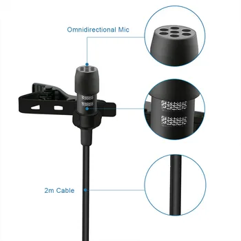 Mini Nešiojamas Clip-on Atvartas Mikrofonas Skirtas iPhone 11 12 pro max 