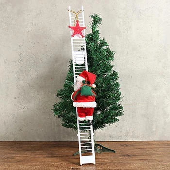 Juokinga Santa Claus Elektros Lipti Laiptais Kalėdų Eglutės Kabantys Papuošalai Šalis Dovanos Muzikos Laipiojimo Laiptais Santa Claus 