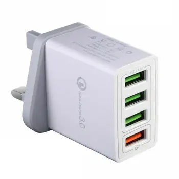Greitai Įkrauti 3.0 USB Įkroviklis, Sieninis Įkroviklis, UK Plug 3A Multi Port Greito Įkrovimo Adapteris, Skirtas 