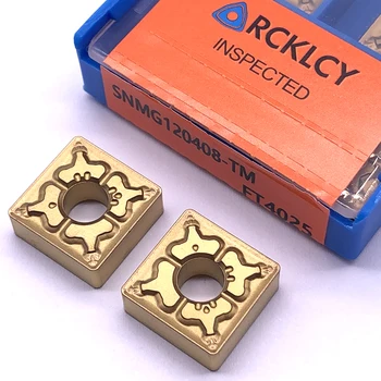 10vnt RCKLCY SNMG120408 TM FT4025 išorės metalo tekinimo įrankis tekinimo įrankis, CNC staklės, pjovimo frezavimo įrankis pjovimo plieno