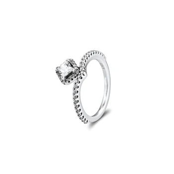 Aikštėje Blizgesį Raktikauliu Žiedas Autentiški 925 Sterlingas sidabro Papuošalai Žiedas Moters Europos Stiliaus Sidabro Žiedai, Papuošalai Priėmimo